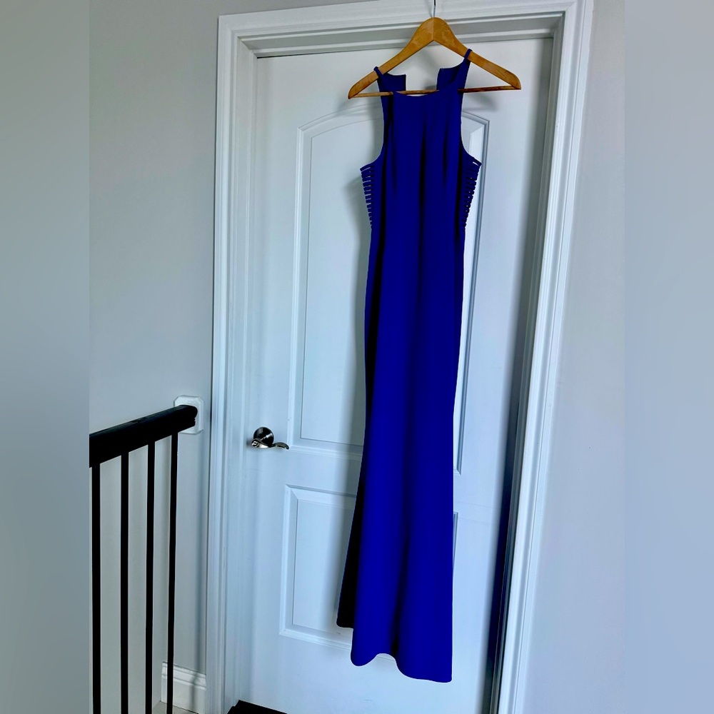 Faviana Blue long maxi prom gala dress